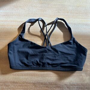 Lululemon Free to Be Crisscross Back Sports Bra, Black, Sz 12